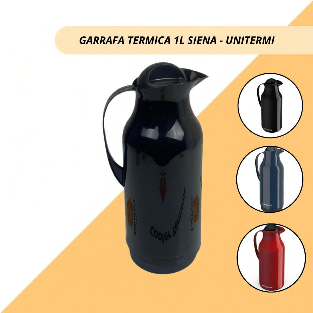 Garrafa Térmica Siena 1 Litro UNITERMI Café Chá Chimarrão Te