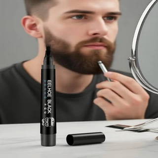Preenchedor de Barba à Prova d’Água para Áreas Raras e Sobrancelhas – Aparência Natural, Fácil de Usar, Design Compacto em Oferta na Shopee