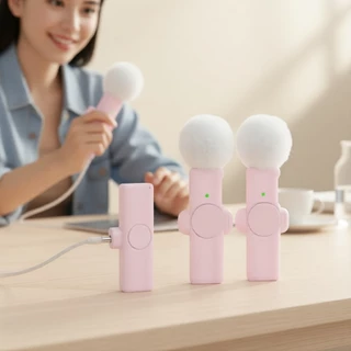 Microfone de lapela sem fio USB-C plug-and-play para iPhone, microfone de lapela com clipe para podcasting em Oferta na Shopee