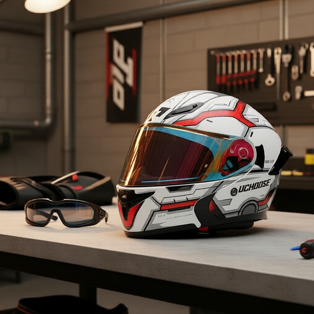 Capacete Modular Uchoose Duplo Visor, Completo, Articulado, Unissex ...