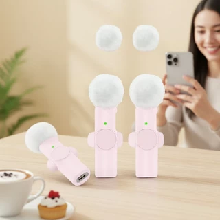 Microfone de Lapela sem Fio USB-C para iPhone, Microfone de Lapela Clip-On Lavalier para Vlogs e Gravação de Podcast em Oferta na Shopee