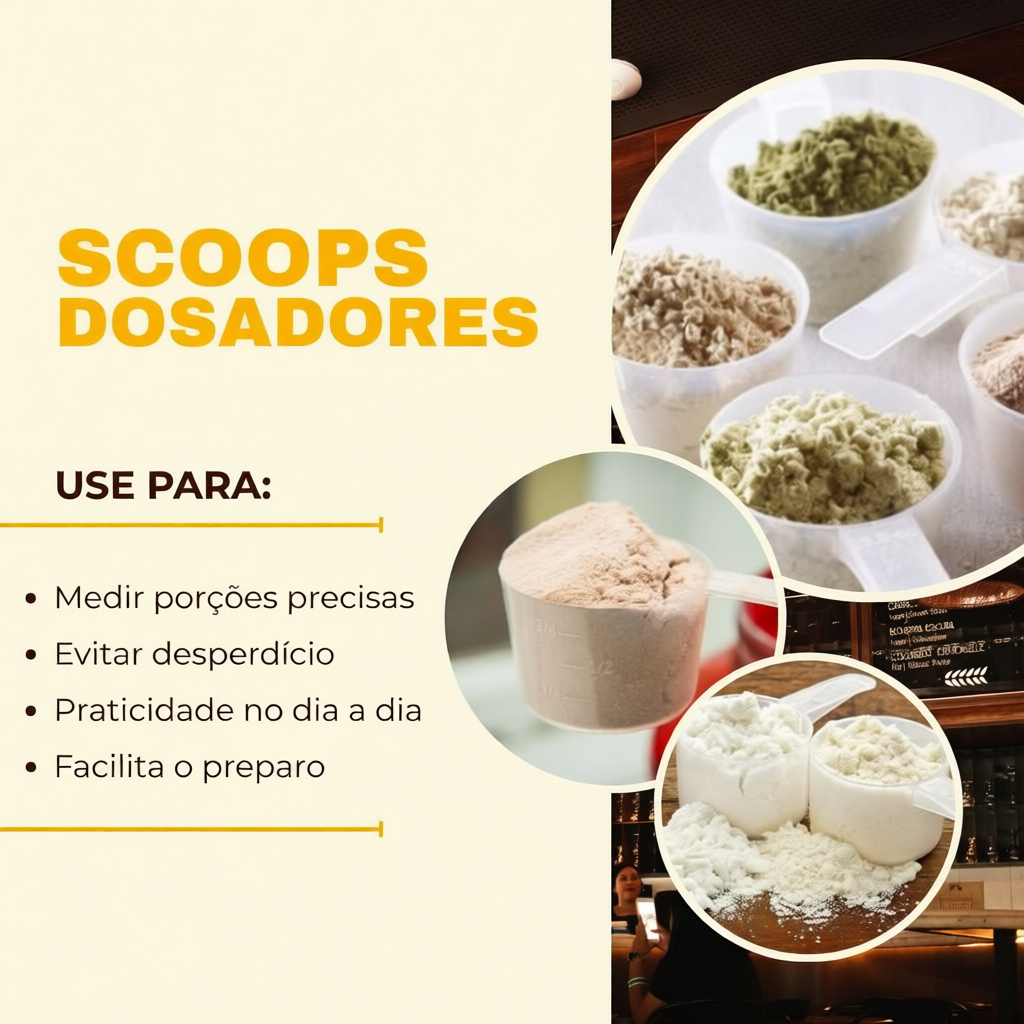 Kit Medidor Dosador Scoop 50g/50ml - Colher Medidora: Perfei