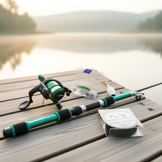 Kit Pronto para Pescar CMIK: Vara, Carretilha, Linha, Anzol e Isca em Oferta na Shopee