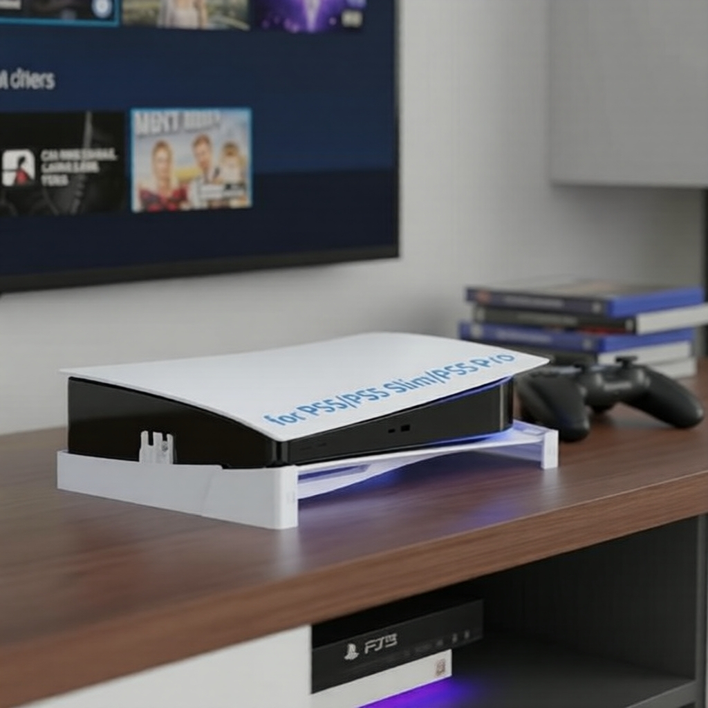 Base Rack para PlayStation 5 Edição Disc & Digital, Suporte Branco para ...