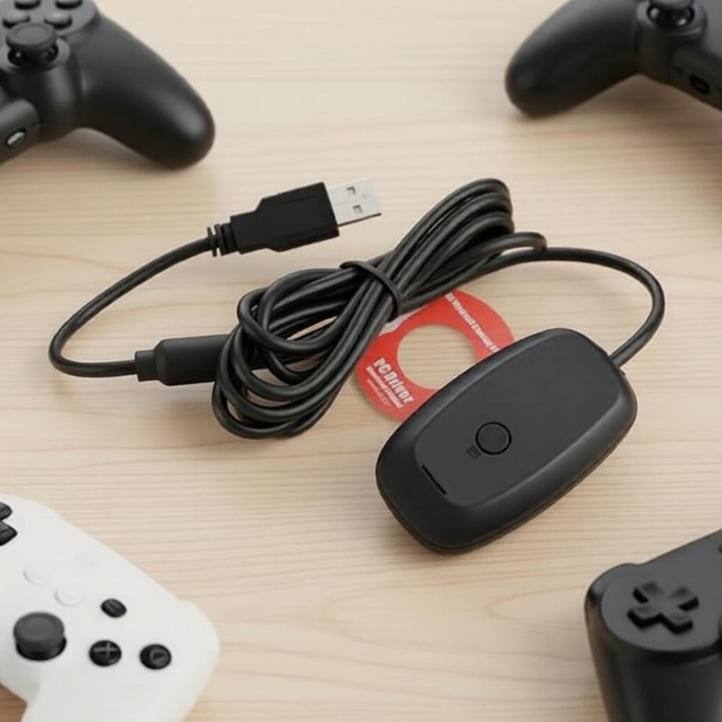 Adaptador USB Wireless para Controle Xbox 360, Receptor PC Compatível ...