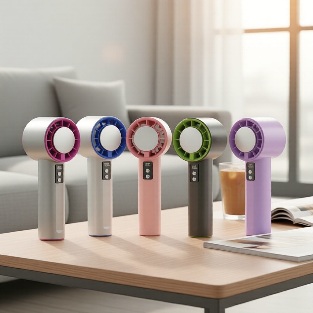 Mini Ventilador com Refrigeração Rápida Turbo e Display Digital LED ...