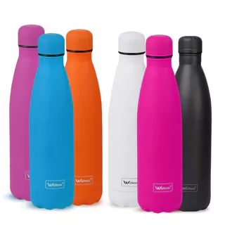 Garrafa Água Squeeze 500ml Térmica Inox Colorida Academia Escola