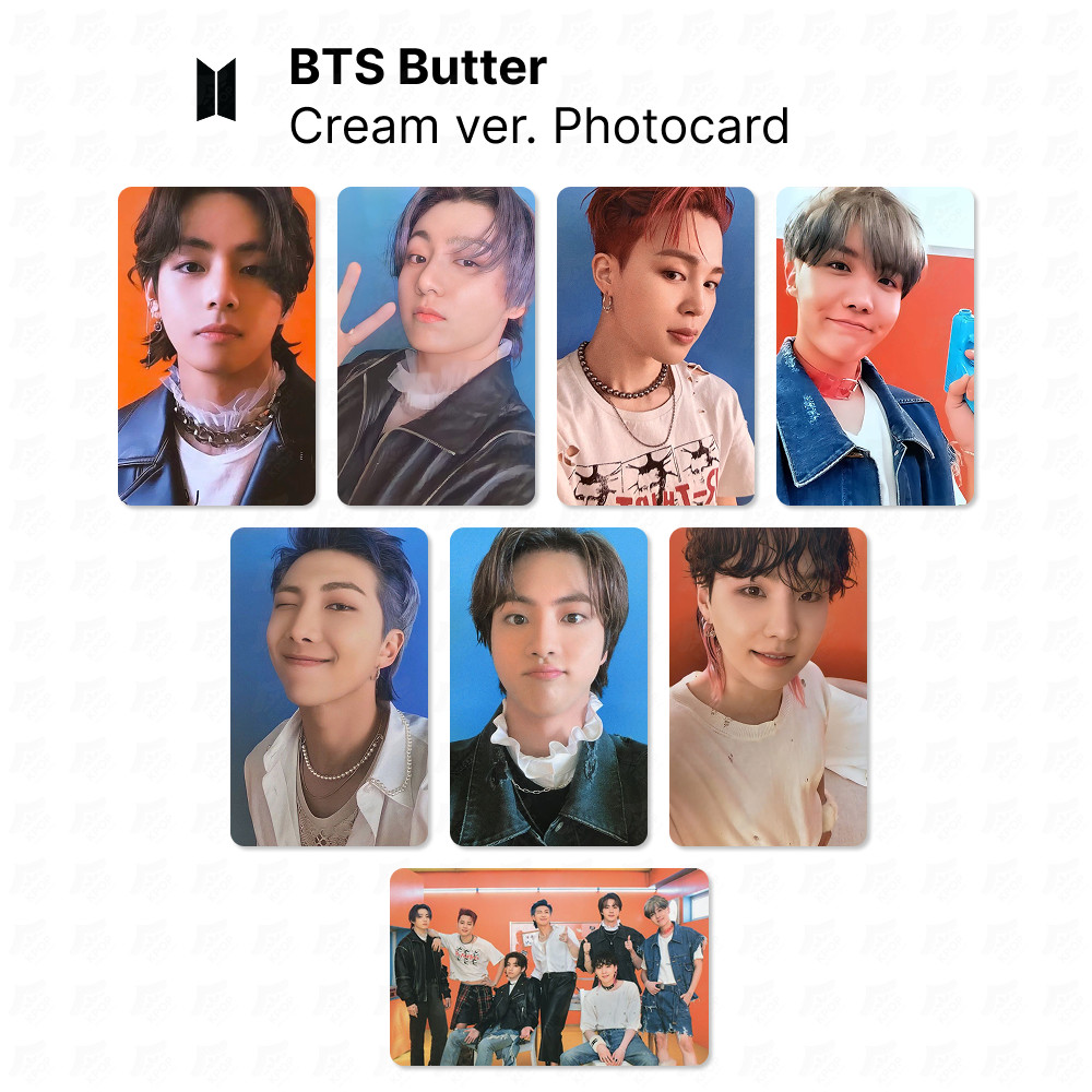 BTS Butter Cream ver Cartão Fotografico Oficial V Jin J-Hope
