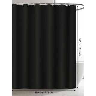 Caixa De Cortina Completa Para Banheiro , Resistente Antimofo , Alta Qualidade , 100 % PVC , Preto-Envio Imediato