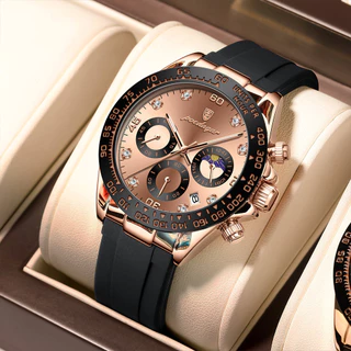 Original POEDAGAR Relógio De Ouro Para Homens À Prova Dwaterproof Água Moda Luxo Relógios Masculinos Aço Inoxidável Relo