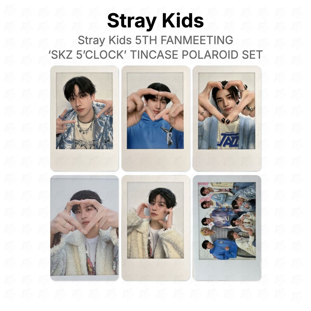 Stray Kids 5o FANMEETING SKZ 5-CLOCK TINCASE POLAROID SET Offic