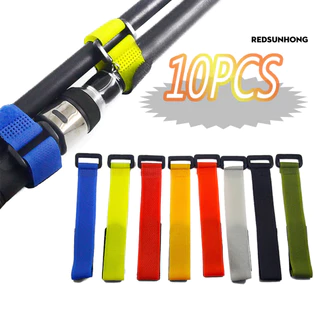 [REDS] 10 Unidades De Vara De Pesca Reutilizável , Faixas De Fita Mágica , Tiras De Cinto , Acessórios Para Peixes em Oferta na Shopee