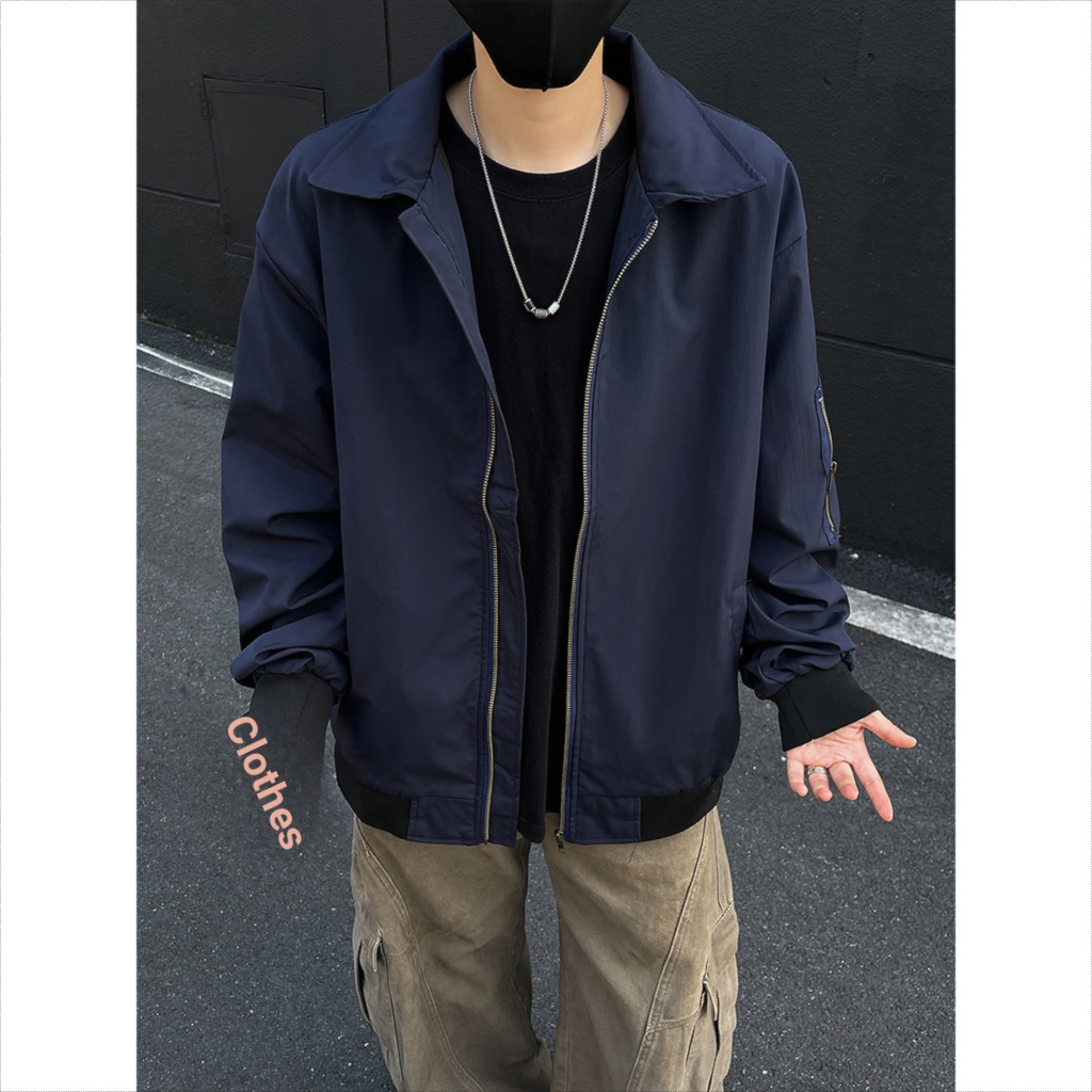 Jaqueta Harrington masculina primavera outono Street Wear vintage