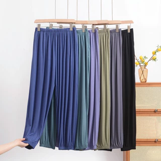 Masculino Modal verão fino Anti-mosquito calças soltas tamanho grande calças de pijama calças casuais podem usar fora ca