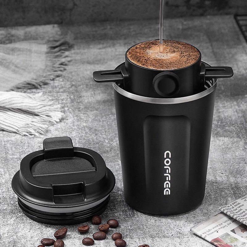 Filtro de café dobrável aço inoxidável portátil gotejamento café chá titular funil cesta reutilizável pote de chá titular café dripper