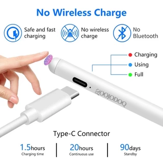 Goojodoq 10ª geração caneta touch rejeição da palma da mão Função de inclinação para ipad Air 4 5 10.9 Gen7 Gen8 10.2 Pro 11 12.9 2018 2020 10.5 Mini 5