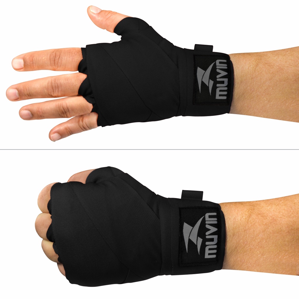 Kit Bandagem Elástica 5m Muvin c/ 3 Pares - Boxe Muay Thai