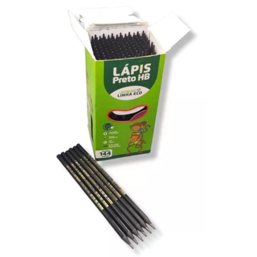 Caixa de Lapis Hb 144 Unidades Ideal Para escrita e Desenho