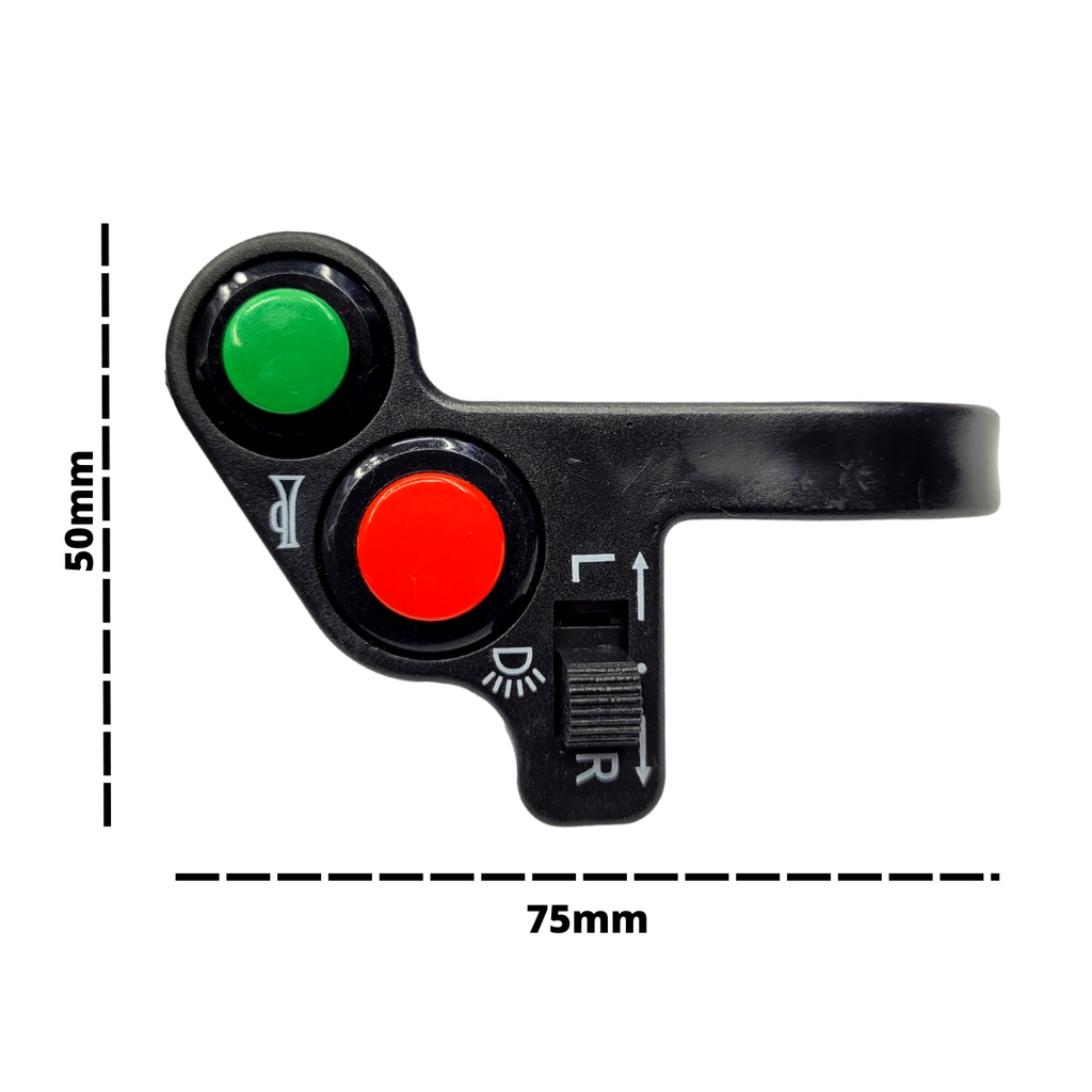 Botão Interruptor Para Moto Universal Farol Seta E Buzina