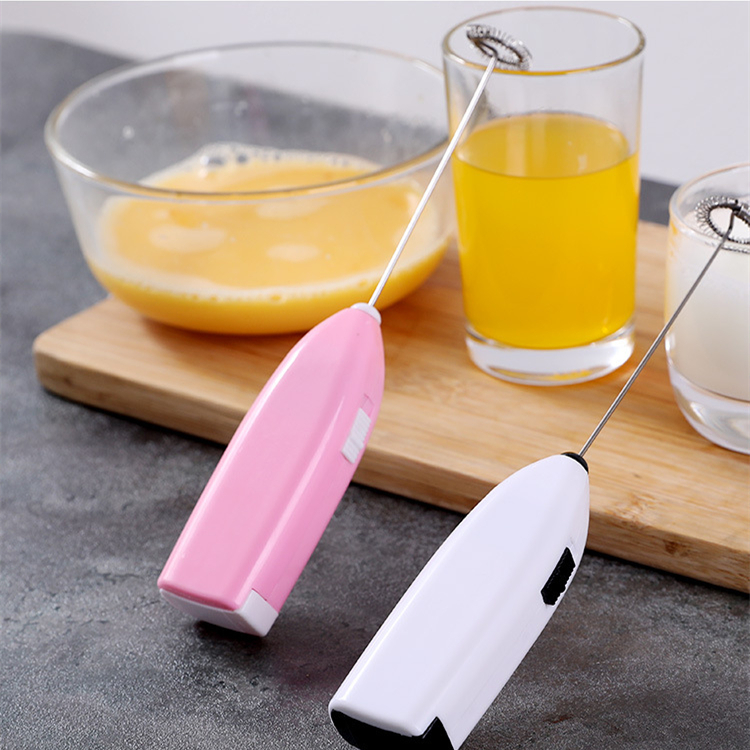2 Peças Mini Mixer Elétrico Inox Misturador Portatil Batedor Para Cozinha Mexer Claras De Ovos Leite Café