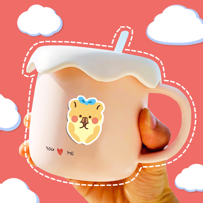 444pcs Lovely Yellow Bear Stickers Diy Computer Washi Scrapbooking Papelaria Estudantil Artesanato