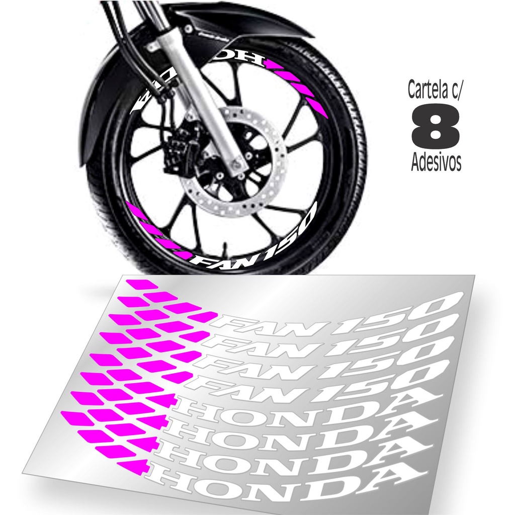 Adesivo Titan 150 Honda Curvo Fácil Aplik Grande Aro 17/18