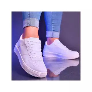 Tênis Branco e Preto Casual Feminino e Masculino Modinha