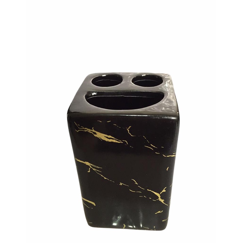 Kit Lavabo Banheiro Com Saboneteira E Porta Escova De Dente Luxo Decorativo