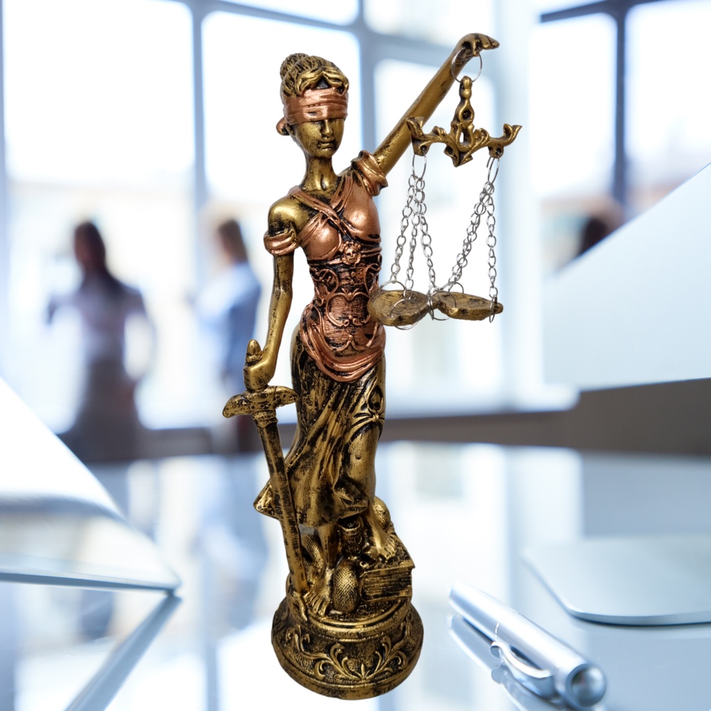 Estatueta Decorativa Deusa da Justiça Themis Advocacia escritório de advogado