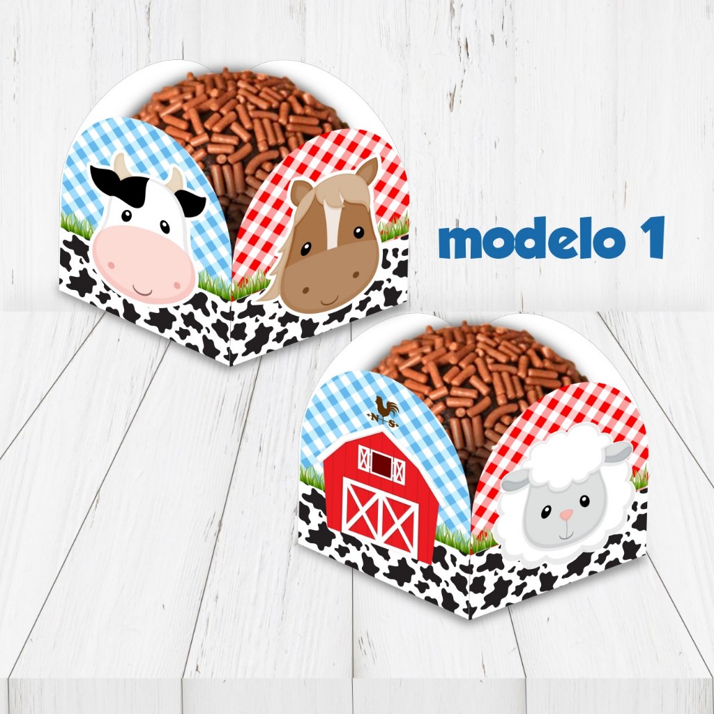 100 Forminhas para Doces Festa Fazendinha