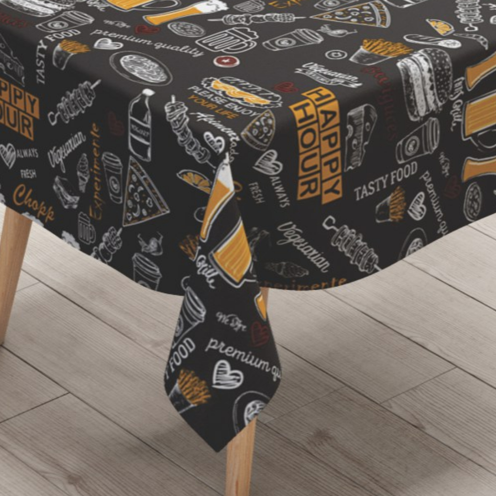 Toalha De Mesa Térmica Impermeável 6 Lugares 2x1,40m Cozinha