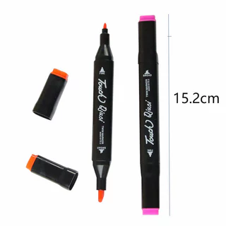 Conjunto De Canetas Mark Óleo De Duas Cabeças Cor Estudante Arte Desenho Escova Bolsa