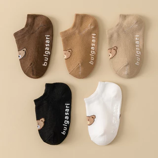 Meias Antiderrapantes Para Recém-Nascidos Bebês Meninas 5 Unidades/Conjunto Crianças-Meia De Tornozelo Com Estampa De Ur em Oferta na Shopee