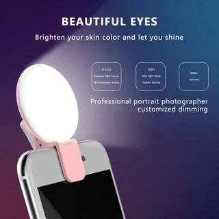 Luz De Preenchimento LED Flash Recarregável Selfie Anel