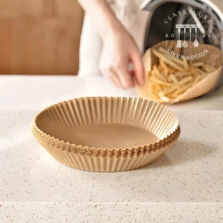Forros De Papel Pergaminho Para Fritadeira A Ar , 50 Peças/100 , Antiaderente , À Prova De Óleo , Bandeja Descartável ,