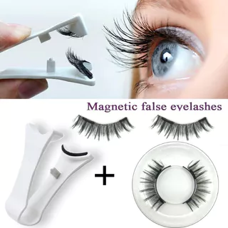 Conjunto De Pinças Reutilizáveis 3D Para Alongamento E Espessamento De Cílios Magnéticos Com Acabamento Natural Clipes em Oferta na Shopee