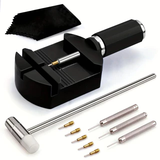 Conjunto De Ferramentas De Remoção De Link De Relógio De 11 Unidades-Kit Essencial Para Reparo E Ajuste De Pulseira De T