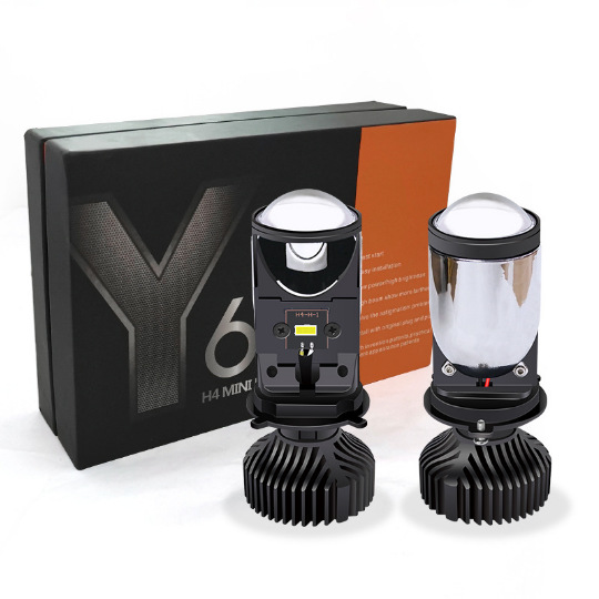 Conjunto De Modificação De Faróis De Carro Com Lente De Projetor Led Mini H4 De 90 Watts E 24000 Lumens, alta/baixa