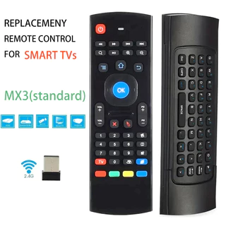 MX3 Air Mouse Mini Teclado Sem Fio Com Controle Remoto IR De 2.4 Ghz Para PC Android TV Box Smart