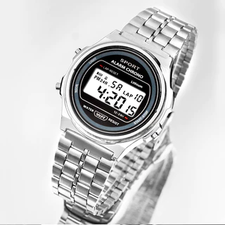 Relógio Digital LED Ultrafino Unissex , Pulseira Multifuncional De Aço Inoxidável , De Liga De Moda em Oferta na Shopee