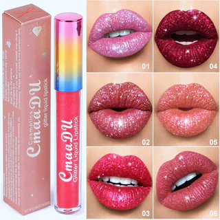 1 Pcs Glitter Lip Gloss Batom De Longa Duração À Prova D'água Não Desbotado Presente Perfeito Para Iniciantes em Oferta na Shopee