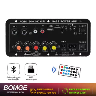 [Shopee Choice] BOMGE AC 220V 12V 24V Amplificadores De Subwoofer De Placa Estéreo Digital Bluetooth Para Alto-Falante D