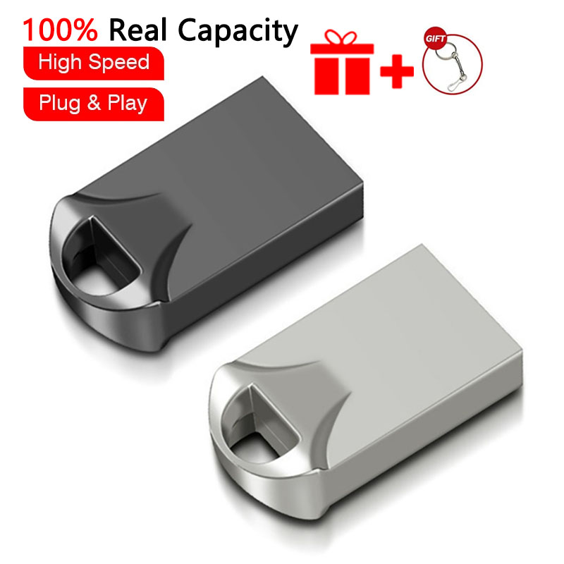 Kootion 32GB Mini USB Flash Drive - Super Tiny 2-Pack, Black, Plug & Play Storage