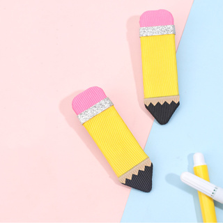 2Pcs De Volta À Escola Lápis Clássico Clipes De Cabelo Elegante Para Estudantes