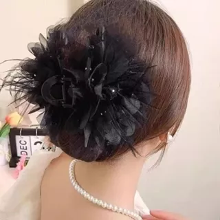 Novo produto de venda quente da moda 1 peça clipe de pena de flor de peônia clipe de cabelo de luxo leve de alto valor 2