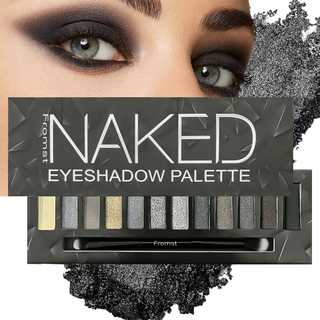 12 Cores Paleta de Maquiagem Smoky Gray Series Smoky Eyeshadow Maquiagem Smoky Eyeshadow Paleta de Desenvolvimento de Cor Mate Perolado Black Eyeshadow