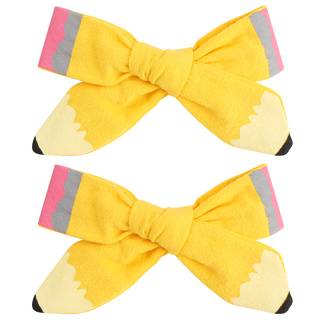 2Pcs Clipes De Cabelo Em Forma De Lápis De Volta À Escola Grampos De Boutique Feitos Mão