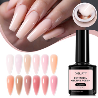 XEIJAYI 8ml Gel Acrílico Para Extensão De Unhas De Polietileno UV Transparente Branco Dicas De Manicure Em Cristal Duro