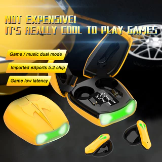 Fones De Ouvido Sem Fio TWS 5.3 Bluetooth Estéreo Com Toque Intra-Auriculares Baixo Esportivo À Prova D'água Microfone Embutido