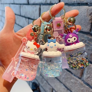 Bonito Hello Kitty Kuromi Chaveiro Pingente Casal Mochila Ins Dos Desenhos Animados
